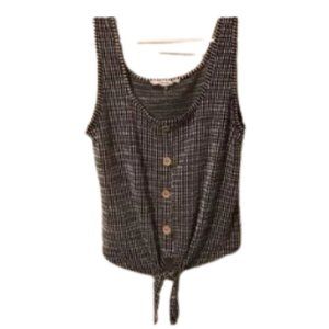Caution to the Wind black and white sleeveless top size s